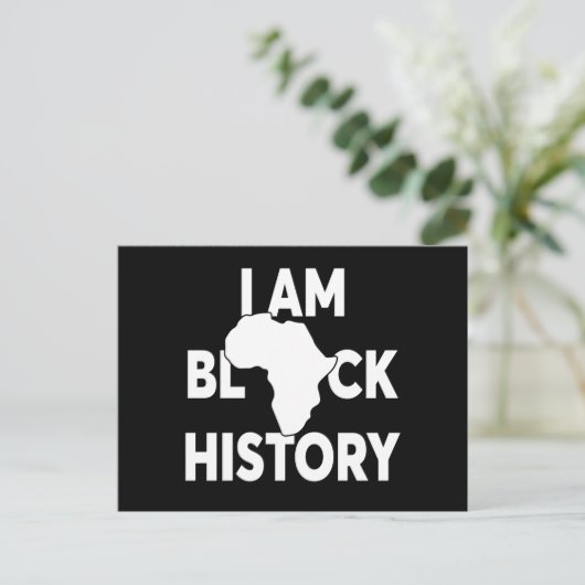 Ik ben Black History Black Lives Matter Feestdagenkaart (Staand voorkant)