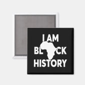 Ik ben Black History Black Lives Matter Magneet (Voorkant / Achterkant)