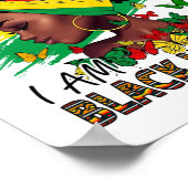 Ik ben Black History Black Queen en draai BHM Afro Poster (Hoek)