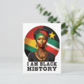 Ik ben Black History Briefkaart (Staand voorkant)