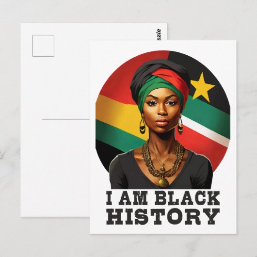 Ik ben Black History Briefkaart (Voorkant / Achterkant)