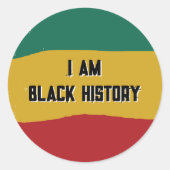 Ik ben Black History Flag Sticker (Voorkant)