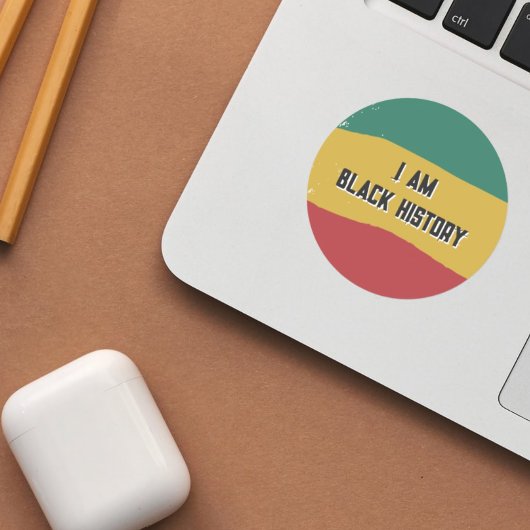 Ik ben Black History Flag Sticker