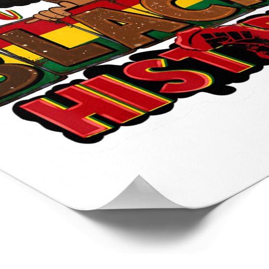 Ik ben Black History Juneteenth Black Melanin Kind Poster (Hoek)