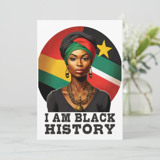 Ik ben Black History Kaart (Staand voorkant)