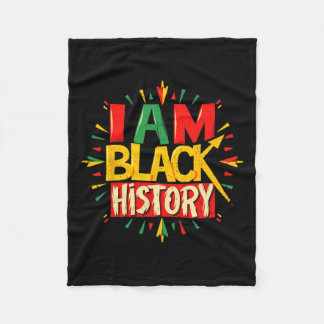 Ik ben Black History Maand Afro-Amerikaanse jongen Fleece Deken
