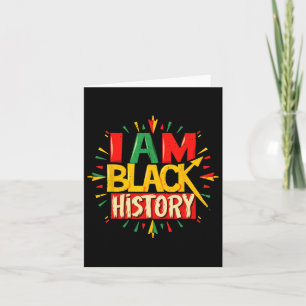 Ik ben Black History Maand Afro-Amerikaanse jongen Kaart