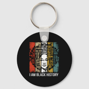 Ik Ben Black History Month 2024 Vrouwen Meisjes Zw Sleutelhanger