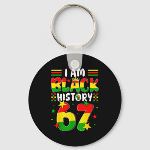 Ik ben Black History Month 67 Zes Zeven Meme Afrik Sleutelhanger