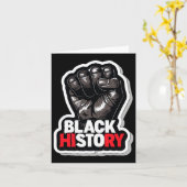 Ik ben Black History Month African Pride Black Fis Kaart (Gele Bloem)