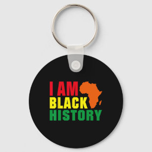 Ik ben Black History Month Afrika Grafisch Sleutelhanger