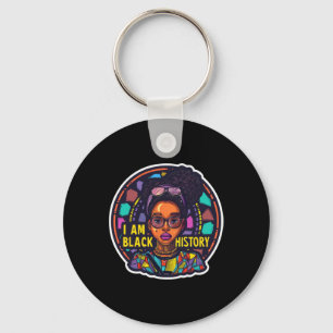 Ik ben Black History Month Afrikaanse trots zwarte Sleutelhanger