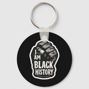 Ik ben Black History Month Afrikaanse trots zwarte Sleutelhanger
