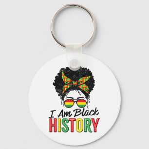 Ik ben Black History Month Afrikaanse vrouwen meis Sleutelhanger