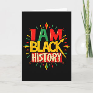 Ik ben Black History Month Afro-Amerikaanse Jongen Kaart
