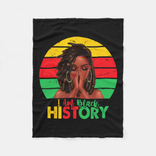 Ik ben Black History Month Afro-Amerikaanse Junete Fleece Deken
