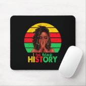 Ik ben Black History Month Afro-Amerikaanse Junete Muismat (Met muis)