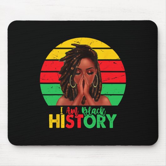 Ik ben Black History Month Afro-Amerikaanse Junete Muismat (Voorkant)