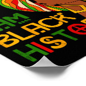 Ik ben Black History Month Afro-Amerikaanse Junete Poster (Hoek)