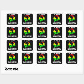 Ik ben Black History Month Afro-Amerikaanse Leeuw Vierkante Sticker (Vel)