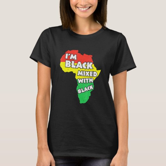 Ik ben Black History Month Afro-Amerikaanse Pride  T-shirt (Voorkant)