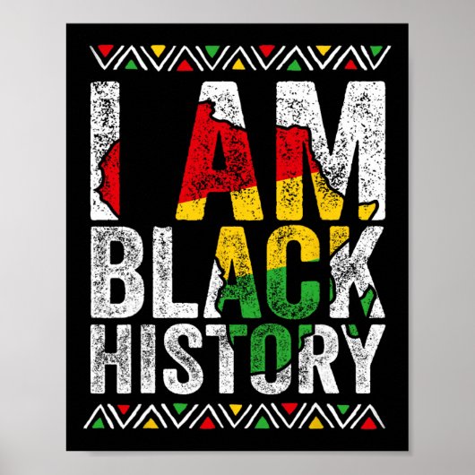 Ik ben Black History Month Afro-Amerikaanse trots Poster (Voorkant)