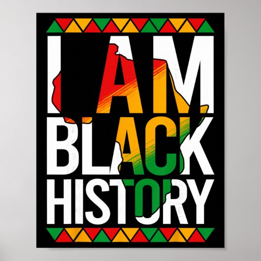 Ik ben Black History Month Afro-Amerikaanse trots Poster (Voorkant)