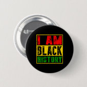 Ik ben Black History Month Afro-Amerikaanse trots Ronde Button 5,7 Cm (Voorkant /achterkant)