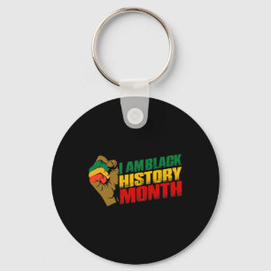 Ik ben Black History Month Afro-Amerikaanse trots  Sleutelhanger