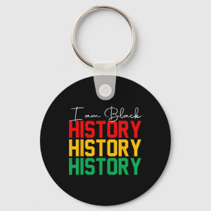 Ik ben Black History Month Afro-Amerikaanse trots Sleutelhanger