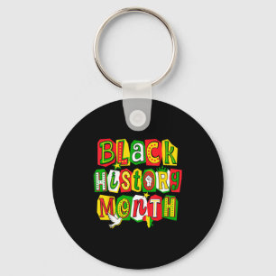 Ik ben Black History Month Afro-Amerikaanse Zwarte Sleutelhanger