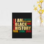 Ik ben Black History Month American African Pride  Kaart (Gele Bloem)