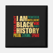 Ik ben Black History Month American African Pride  Magneet (Voorkant)