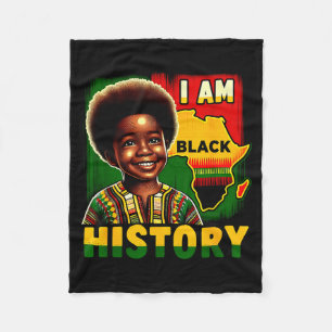 Ik ben Black History Month Jongeren Trots Afrikaan Fleece Deken