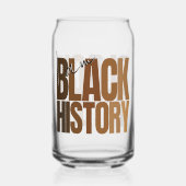 Ik ben Black History Month ter ere van Afro-Amerik Blikvorm Glas (Achterkant)