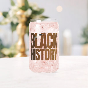 Ik ben Black History Month ter ere van Afro-Amerik Blikvorm Glas
