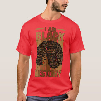 Ik ben Black History Month Woorden in Afro T-shirt
