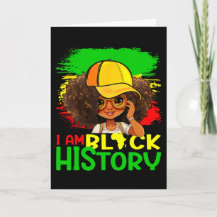 Ik ben Black History Month Zwarte Melanine Koningi Kaart