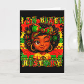 Ik ben Black History Month Zwarte trots Afro-Ameri Kaart (Voorkant)