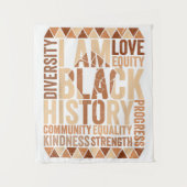 Ik ben Black History Wandkleed (Voorkant)