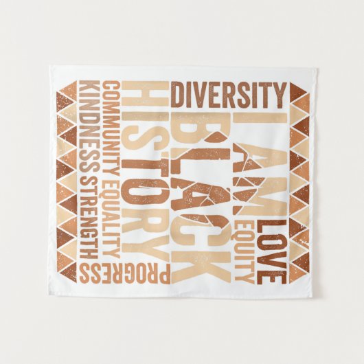 Ik ben Black History Wandkleed (Voorkant (horizontaal))