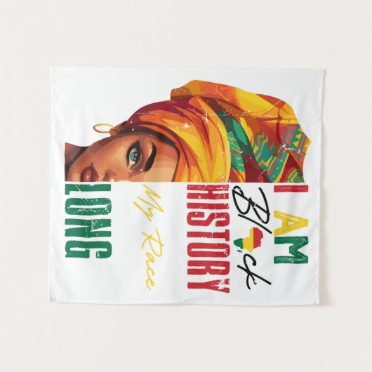 Ik ben Black History Wandkleed (Voorkant (horizontaal))