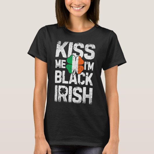 Ik ben Black Irish St. Patricks Day Mannen Ireland T-shirt (Voorkant)