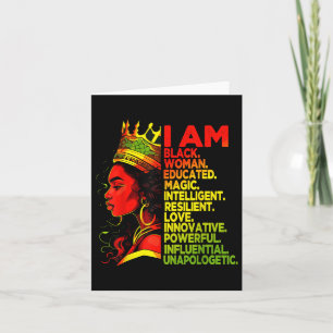 Ik ben Black Woman Black History Maand African Ame Kaart