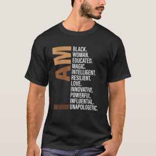 Ik ben Black Woman Black History Month Unapologeti T-shirt