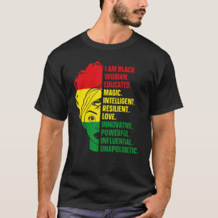 Ik ben Black Woman Black History Month Unapologeti T-shirt