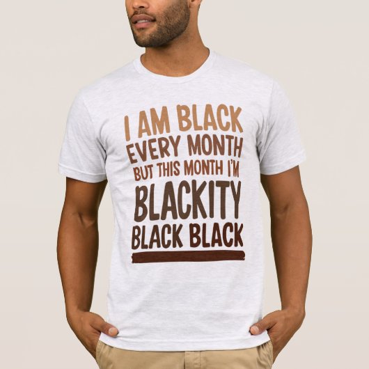 Ik ben Blackity black T-shirt (Voorkant)