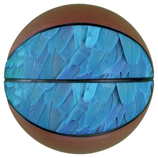 Ik ben blauw - Macaw veren Basketbal (Voorkant)