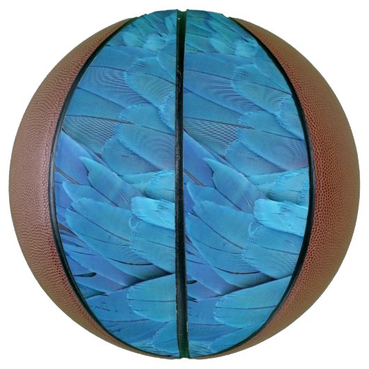 Ik ben blauw - Macaw veren Basketbal (Verticaal)