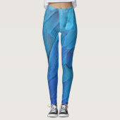 Ik ben blauw - Macaw veren Leggings (Voorkant)